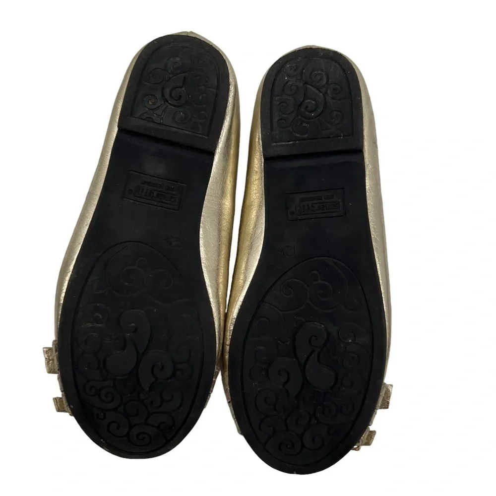 Smart Fit Gold Slip On Ballet Flats Size 12 1/2 Girl’s